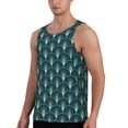 thumbnail image 2 of KLL Green Vintage Peacock Print Men's Muscle Gym Workout Stringer Tank Tops Bodybuilding Fitness T-Shirts Tank Tops Men-3X-Large, 2 of 7