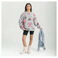 thumbnail image 3 of Women's Gameday Couture Gray Ohio State Buckeyes Always on Repeat Fleece Sweatshirt, 3 of 6