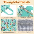 thumbnail image 4 of Pioneer Flower Floral Print Pattern Insulated Lunch Bag for Women & Adults,Large Portable Soft Cooler Lunch Bag,Thermal Food Storage Tote with Pearl Cotton,8.66L,8.75x5.75x9.5 Inch, 4 of 6