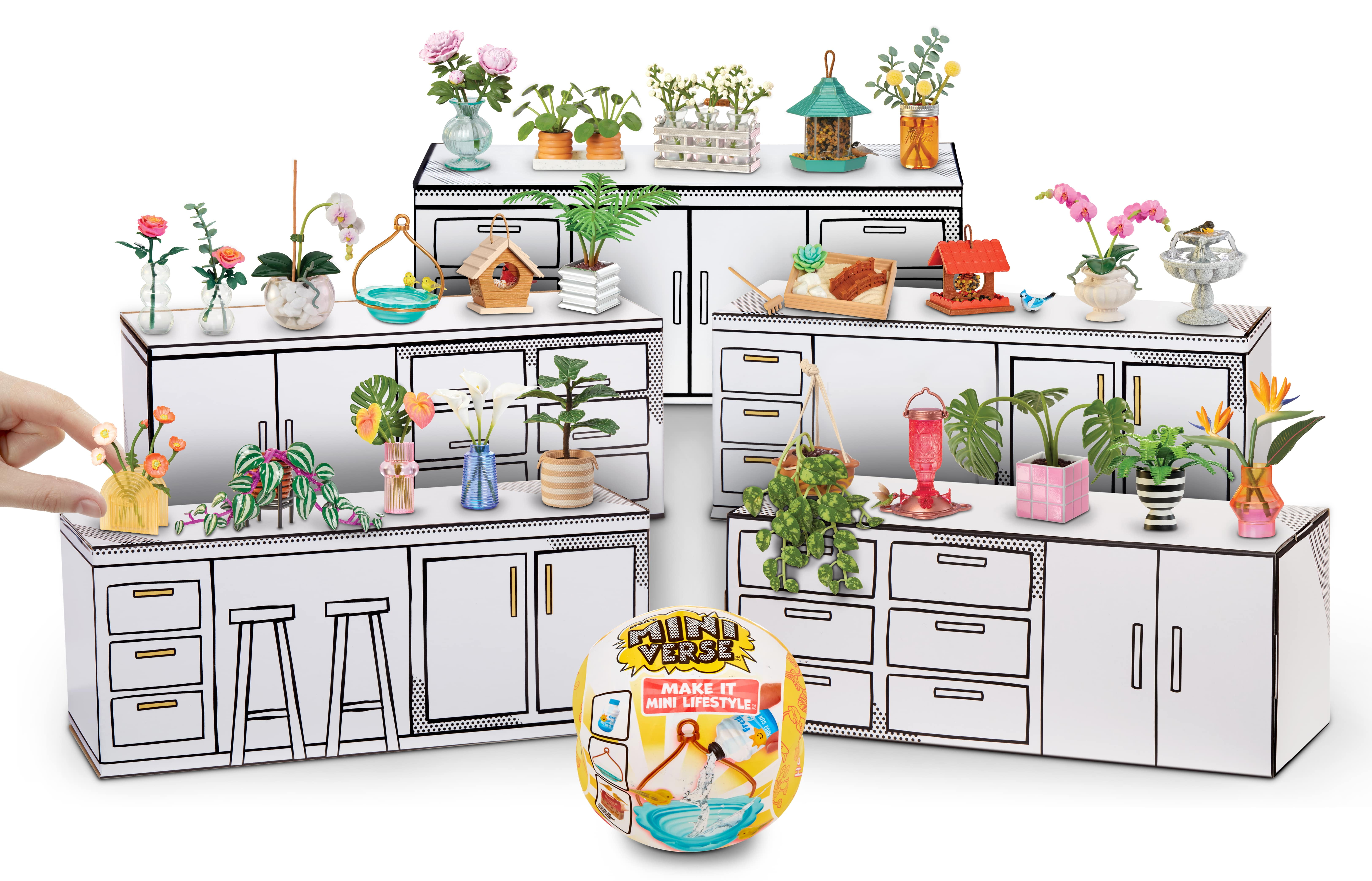 MGAs Miniverse Make It Mini 3 Pack Lifestyle, Home, Cafe, Resin, Food, Plants, Aquarium, Ages 8+  (图5)