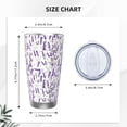thumbnail image 4 of Fotbe Lavender Flowers Pattern 20 oz Tumbler Stainless Steel Vacuum Insulated Coffee Ice Cup Double Wall Travel Flask Leak-proof Coffee Cup-Without Straw, 4 of 8