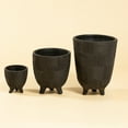 thumbnail image 3 of BIDK Home Medium Abstract-Style Footed Pot Standing Planter - 8.25" - Black, 3 of 4