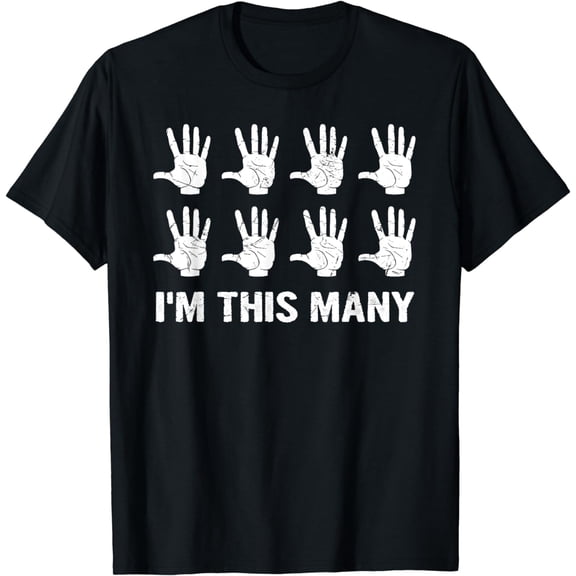 I'm This Many 40 Years old Funny 40th Birthday Gift T-Shirt