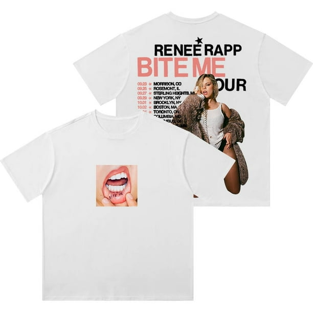 Renee Rap Bite Me Tour Wash camisetas Cosplay mujeres hombres Camiseta de manga corta de algodón