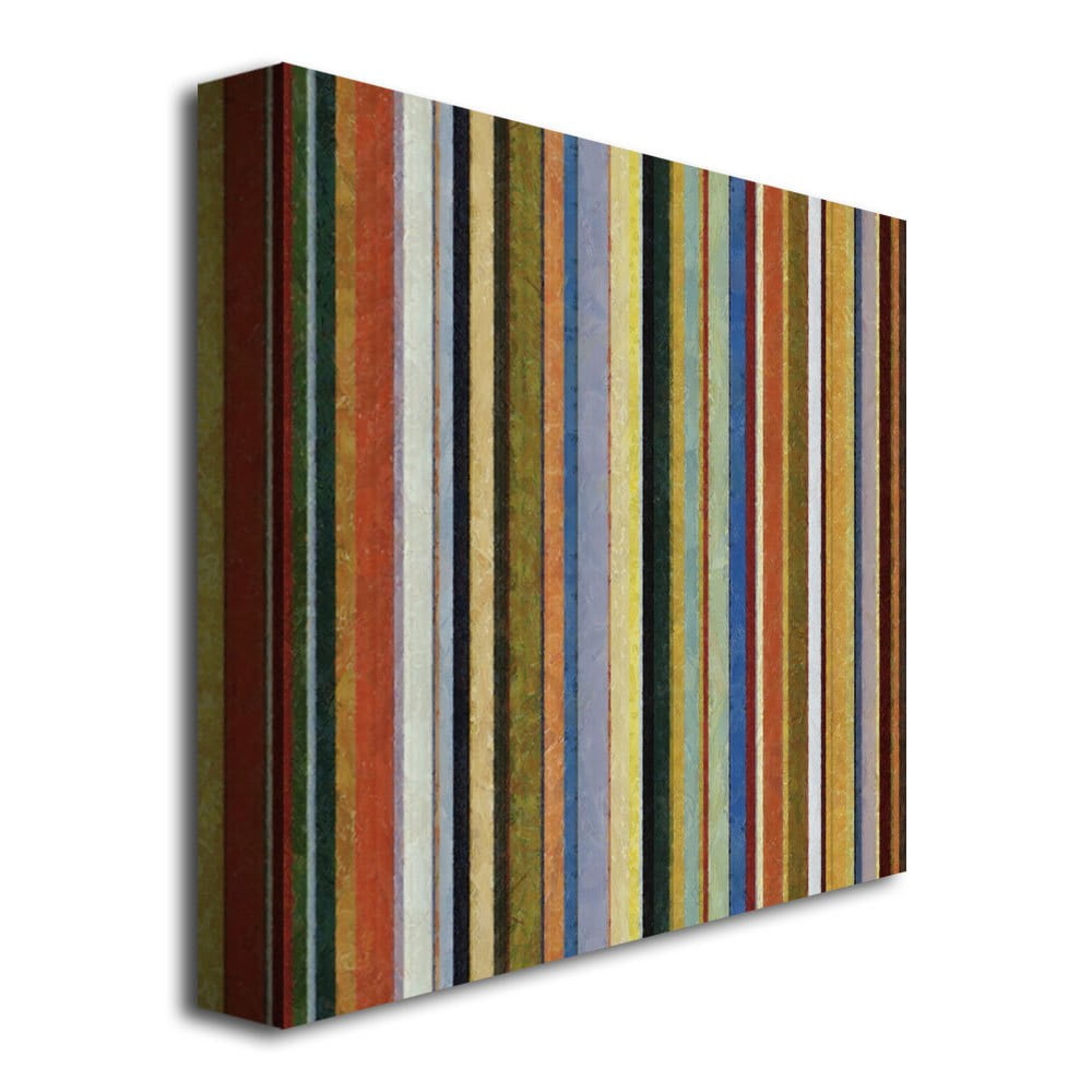 Trademark Fine Art "Comfortable Stripes V" Canvas Wall Art by Michelle Calkins