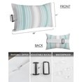 thumbnail image 3 of Pack of 4 Outdoor Lumbar Pillow Covers 11x16 Inch, Aqua Gray Stripes Waterproof Throw Pillow Covers Set, Minimalist Gradient Lines Aesthetic Decorative Cushion Cases for Patio Porch Car, 3 of 7