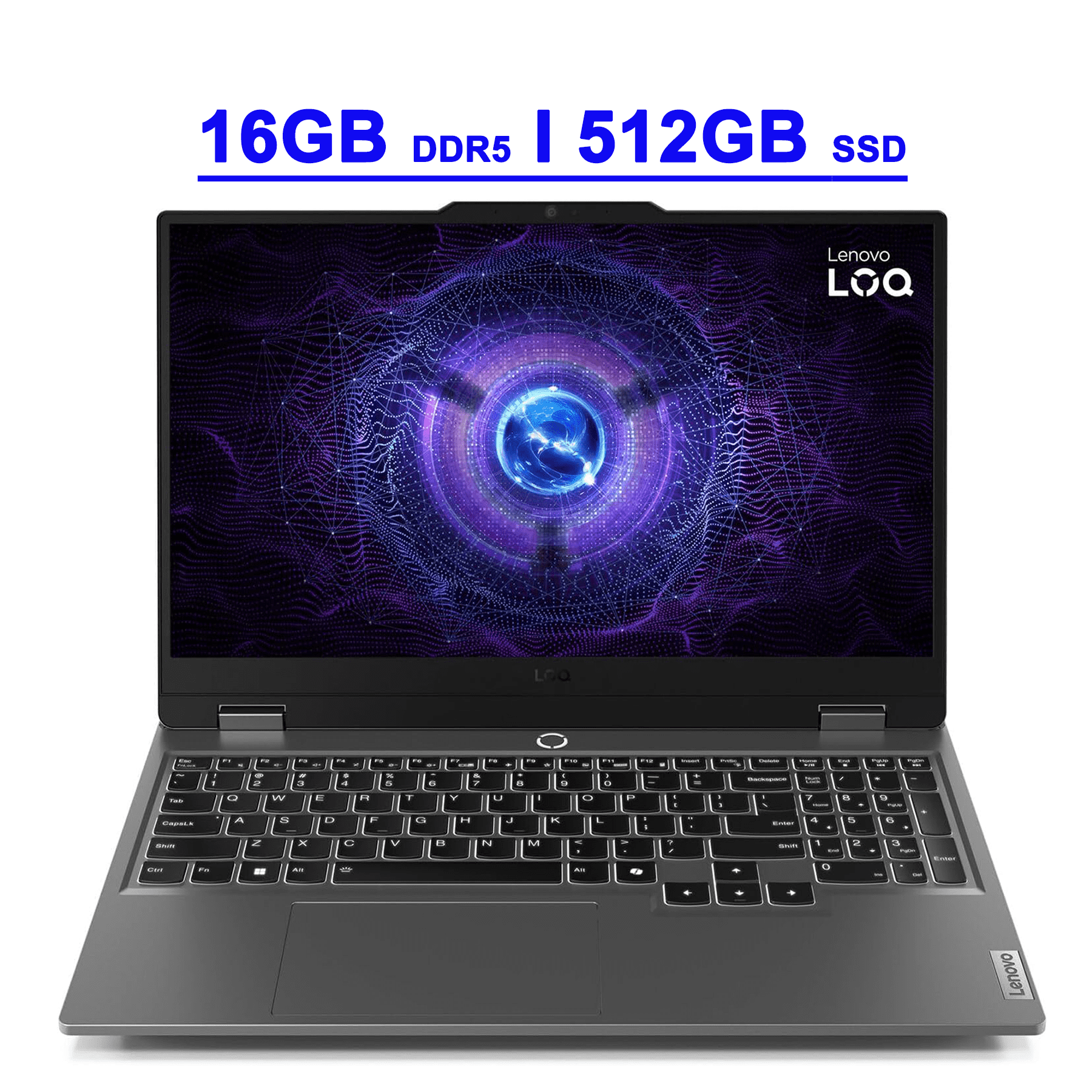 Lenovo LOQ Premium Gaming AI Laptop 15.6" FHD IPS 144Hz (100% sRGB G-SYNC) AMD 8-core Ryzen 7 250 16GB DDR5 512GB SSD GeForce RTX 5060 DLSS4 (572 AI TOPS) Backlit Nahimic 5MP Privacy Camera Win11