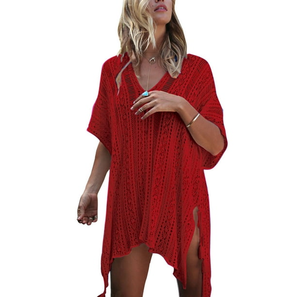 Beach Cover Up for Women Summer Crochet Swimsuit Cover Up Swimwear