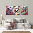 thumbnail image 2 of Set of 3 Soccer Wall Art Prints Boys Bedroom Decor Gift Posters Colourful Football Print Canvas Painting for Home Decoration, 2 of 6