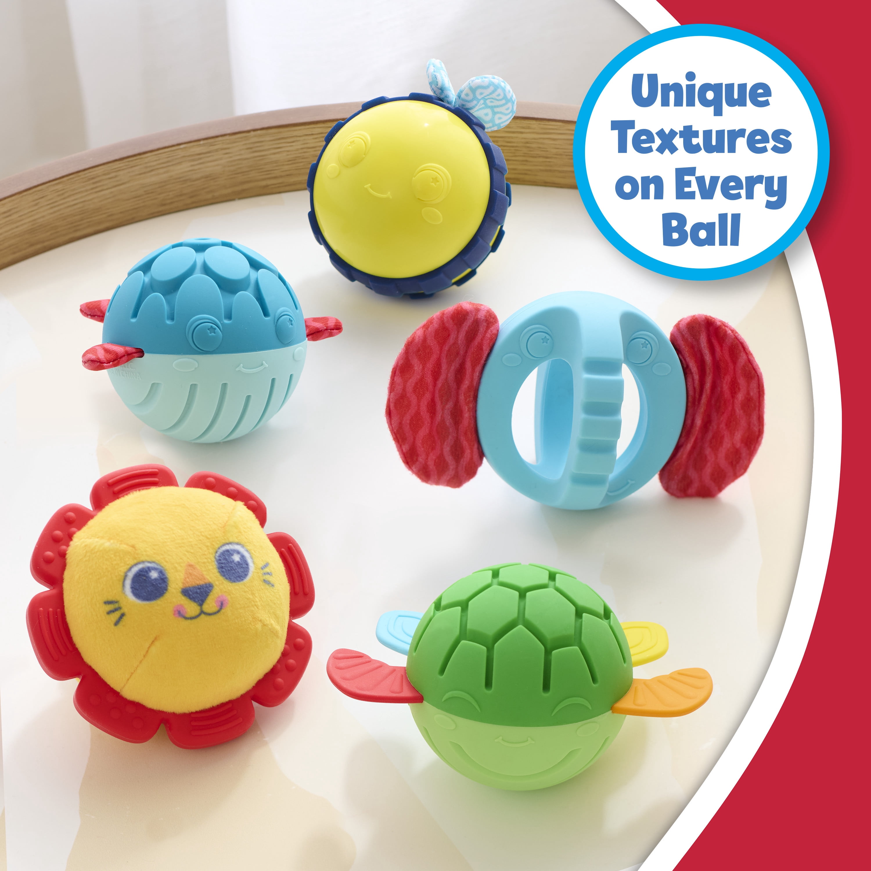 Playskool Animal Friends Sensory Balls Set, 5-Pieces, for Toddlers 18 Months and Up
