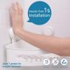thumbnail image 2 of Carrito de ducha de esquina con ventosa, estante de ducha para baño, cesta de almacenamiento, organizador montado en la pared para champú, acondicionador, estante de ducha de plástico para cocina y, 2 of 8