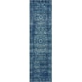 thumbnail image 2 of Unique Loom Bouquet Tradition Rug Navy Blue/Blue 2' 7" x 10' Runner Medallion Modern Perfect For Bathroom Hallway Mud Room Laundry Room, 2 of 6