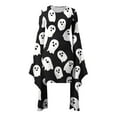 thumbnail image 4 of Womens Halloween Costumes Ghost Printed Bodycon Mini Dress Batwing Sleeve Crew Neck Masquerade Dresses Scream Costume, 4 of 4