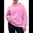 thumbnail image 1 of Sudaderas de Gran Tamaño para Mujer, Jersey de Cuello Alto, Sudaderas con Capucha de Larga, Tops, Conjuntos de Moda de Otoño, Ropa. Rosa L, 1 of 8