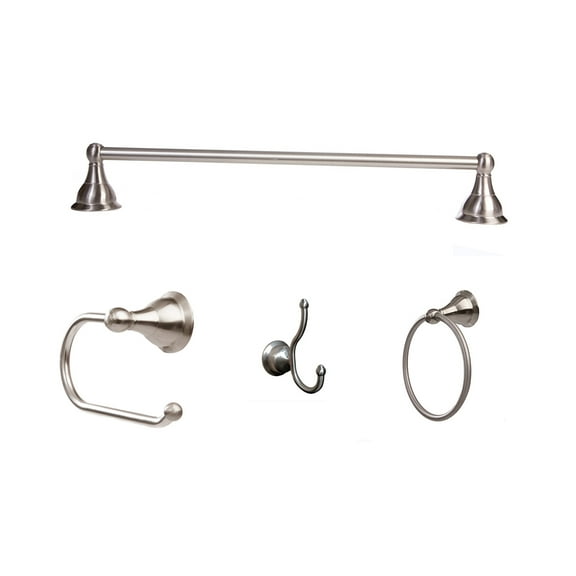 ARISTA Summit Collection 4-Piece Bathroom Hardware Set in Satin Nickel