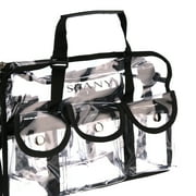 SHANY Clear Makeup Bag, Pro Mua rectangular Bag with Shoulder Strap, Large