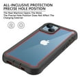 thumbnail image 3 of Xihaiying iPhone 13 Case + Screen Protectors + Camera Lens Protector + Phone Belt Clip, Non-Yellowing, Anti-Scratch, Slim pc clear back cover, 2 in 1 Case for iPhone,(Black+Red), 3 of 10