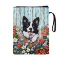 thumbnail image 2 of HELLHERO Dog and Floral Pattern Polyester Book Cover Sleeve Pouch for Readers Book Club Gifts for Textbooks Paperbacks Bag Lightweight, 2 of 8