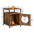 thumbnail image 5 of Enclosed Cat Litter Box Enclosure, Pet Supplies for Cat House Furniture with Tabletop, Hidden Cat Washroom, Wooden, 5 of 8