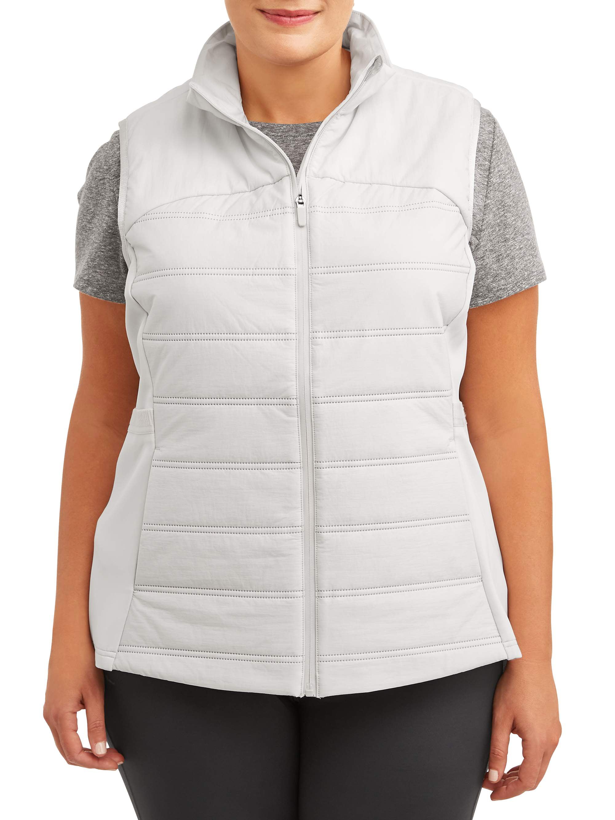 Avia Women's Plus Size Active Lightweight Quilted Vest with Pockets