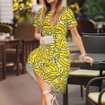 thumbnail image 3 of Disketp Banana A para Vestido de Manga Corta para Mujeres, Vestidos de Verano para Mujeres, Casual y Holgado para la Playa, 3 of 6
