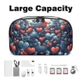 thumbnail image 3 of Hearts Battle USB Travel Organizer Case Small for Electronic Devices - Oxford Cloth Waterproof Travel Cord Charger Organizer 5.9x9.44x3.14 in, 3 of 6