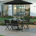 thumbnail image 2 of Emma + Oliver Patio Steel Indoor/Outdoor Dining Rip-Resistant Folding Chairs, Black (Set of 4), 2 of 17