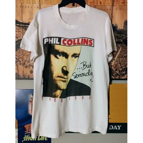 Phil Collins But Seriously Tour Cotton Short Sleeve Unisex T-Shirt All Size | eBay