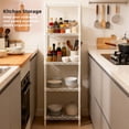 thumbnail image 2 of YRTSH Storage Shelves - 5 Tier Heavy Duty Wire Shelving Unit Stable Metal Shelving for Pantry, Kitchen and Laundry Room 9.8"W x 15.7"D x 55.1"H White, 2 of 9
