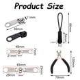 thumbnail image 4 of MesaSe Zipper Repair Kit – Set of 97 Zipper Sliders & Mini Clips for Clothes  Bags  Luggage  Tents  & Purses – Durable Zipper Fix & Sewing Accessories for Fast Fixes, 4 of 7