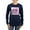 Navy, variant on - Pink Hot Mess Express Long Sleeve T Shirt - Women's Long Sleeve Graphic Tee Casual Fit