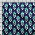 thumbnail image 4 of oneOone Silk Tabby Dark Blue Fabric Asian Ikat Craft Projects Decor Fabric Printed By The Yard 42 Inch Wide, 4 of 4