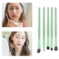 thumbnail image 5 of Unique Bargains 5 Pcs Travel Blending Makeup Brush Set Foundation Contour Concealer Blusher Brush 15.3x2.3cm Green, 5 of 6