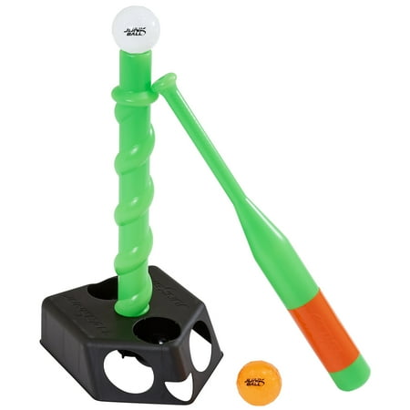 Junk Ball: T-Ball Set - Adjustable Height Lightweight Bat & Pro Max Balls Beginners Baseball Backyard Sport Outdoor Activity Toddler-Kids 18 Mo+