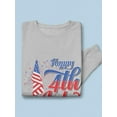 thumbnail image 3 of 4Th July Flag Fireworks Sweatshirt Men -Image by Shutterstock, Male Large, 3 of 4