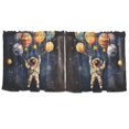 thumbnail image 7 of Yayeee Kitchen Curtains Tier Set of 2 Light Filtering 57"x24" Over Sink Window Panels, Watercolor Astronaut, 7 of 7