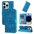 thumbnail image 4 of Funda tipo cartera GANGXUN para iPhone 15 Pro Max , diseño girasol, cuero PU, soporte, cierre magnético, tarjetero, 4 of 5