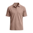 thumbnail image 5 of Rrxhxhs Golf Shirts for Men Waffle Grid Textured Collared 5-Button Short Sleeve Breathable Casual Tops,M, 5 of 5