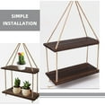 thumbnail image 2 of GOOHOCHY Wood Wall Hanging Shelves for Plants and Decor Brown Color Suitable for Home Use Multipurpose Design, 2 of 8