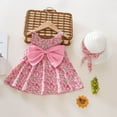 thumbnail image 2 of Edvintorg 1-4Years Toddler Baby Girls Hawaiian Holiday Dress + Straw Hat Rainbow Backless Tutu Sundress Birthday Party Princess Clothes Summer 2024 New Clearance, 2 of 7
