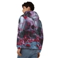 thumbnail image 4 of Goofa Gothic Red Skull Cemetery Pattern Mens Full-zip Hoodie, Zip-up Pullover Hooded Sweatshirt, Kangaroo Pocket Hoodie Ideal for Daily Wear, Travel, and Home-X-Large, 4 of 5
