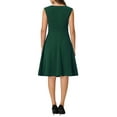 thumbnail image 3 of INSPIRE CHIC Women's Sleeveless Dresses Elegant Round Neck Office A-Line Dress, 3 of 4