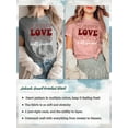 thumbnail image 6 of Anbech LOVE Printed T-Shirt for Women Casual Valentine's Day Graphic LOVE Is All You Need Junior Girls Short Sleeve Tee Tops with Crew Neck, 6 of 10