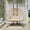 Beige, variant on SWITTE Swing Egg Chair with Stand 2 Person Beige Wicker Egg Chairs Indoor & Outdoor