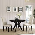 thumbnail image 5 of Modway Parcel 19.5" Polyester Fabric Dining Side Chair in Beige (Set of 2), 5 of 6