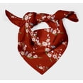 thumbnail image 3 of Bimba Red Flower & American Goldfinch Bird Printed Pure Silk Scarf Neck Wrap Summer Hair Bandanas For Women 40 x 40 Inches, 3 of 6