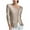 Coffee, variant on Women's Stand Collar Base Layer Top, Long Sleeve Fitted Shirt for Layering and Added Warmth During Cold Seasons
