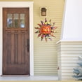 thumbnail image 5 of Sol de pared de metal de 12,7 pulgadas para interiores y exteriores, estilo Art Deco, para jardín, con caras de sol de colores colgantes, 5 of 5