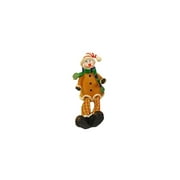 5.5" Festive Yellow and Plaid Sitting Snowman Christmas Table Top Figure