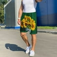 thumbnail image 4 of Haiem Sunflowers in Bucket Men's Pajama Short with Soft Woven Cotton Elastic Waistband Sleep Short-Small, 4 of 9